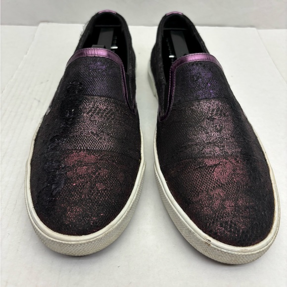 Jimmy Choo Shoes - Jimmy Choo Iridescent Purple Slip-On Sneakers, SZ 40.5, box 32